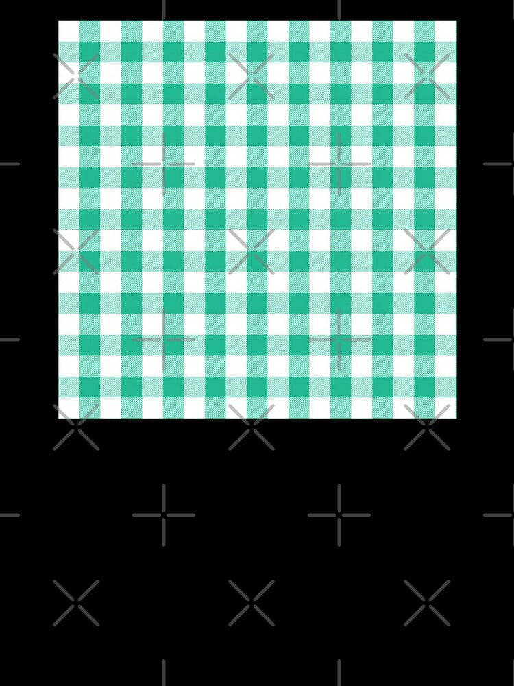 Mint Leaf Gingham Print Pattern by Flip & Flop