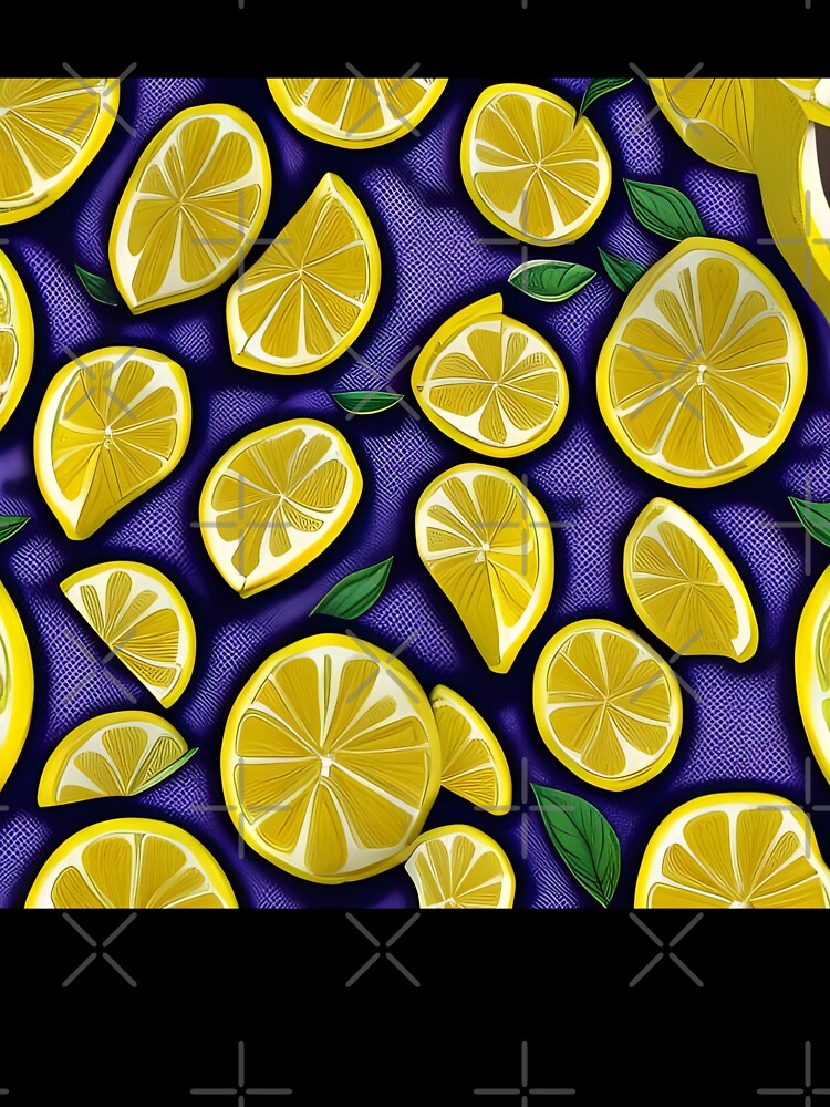 Vintage Pop Art Pattern Lemon Fruits Art Design by PC-artist
