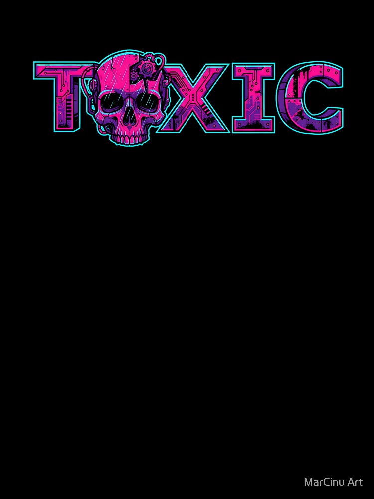 Toxic Cyberpunk Skull Industrial Glitch 2026 by MarCinu Art