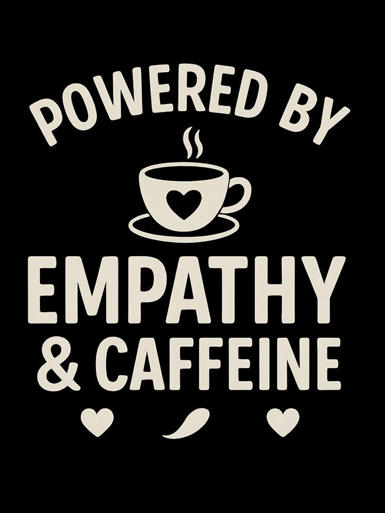 Powered by Empathy & Caffeine — Social Worker & Mental Health Shirt by Laughprints