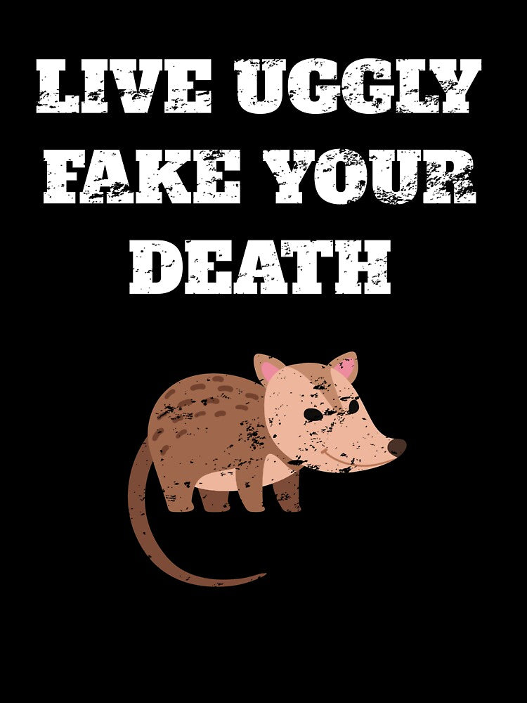 Live Uggly Fake Your Death Opossum Retro Vintage by Jeangel97