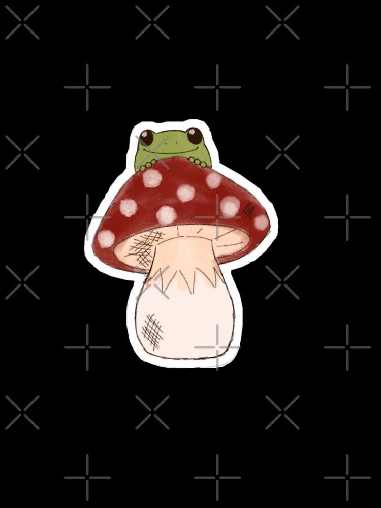 Cute Frog on Mushroom by mychickenugget9
