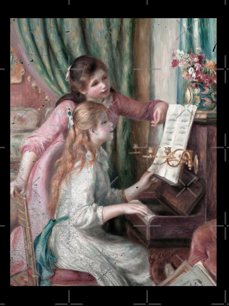 Two Young Girls at the Piano - Auguste Renoir by AllieCreations