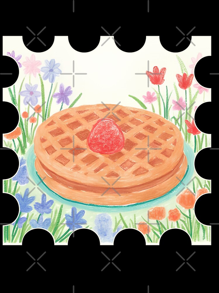 Vintage Picnic Waffle Vintage Stamp Art by AkaiRoom