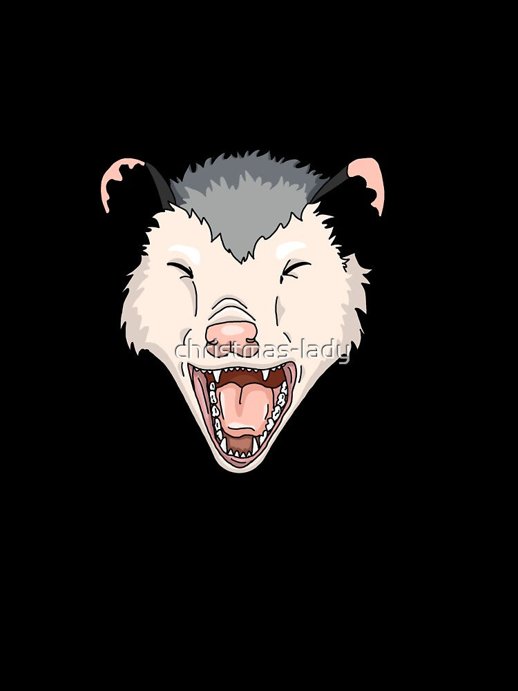 Screaming opossum face by christmas-lady