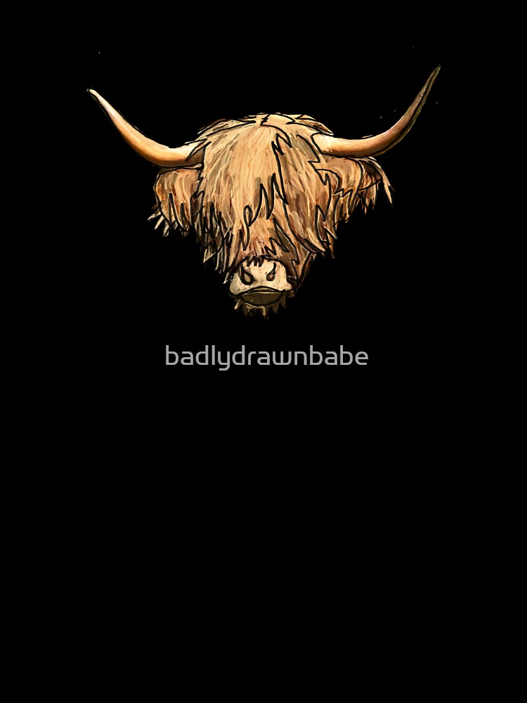 Highland coo, Scottish cow by badlydrawnbabe