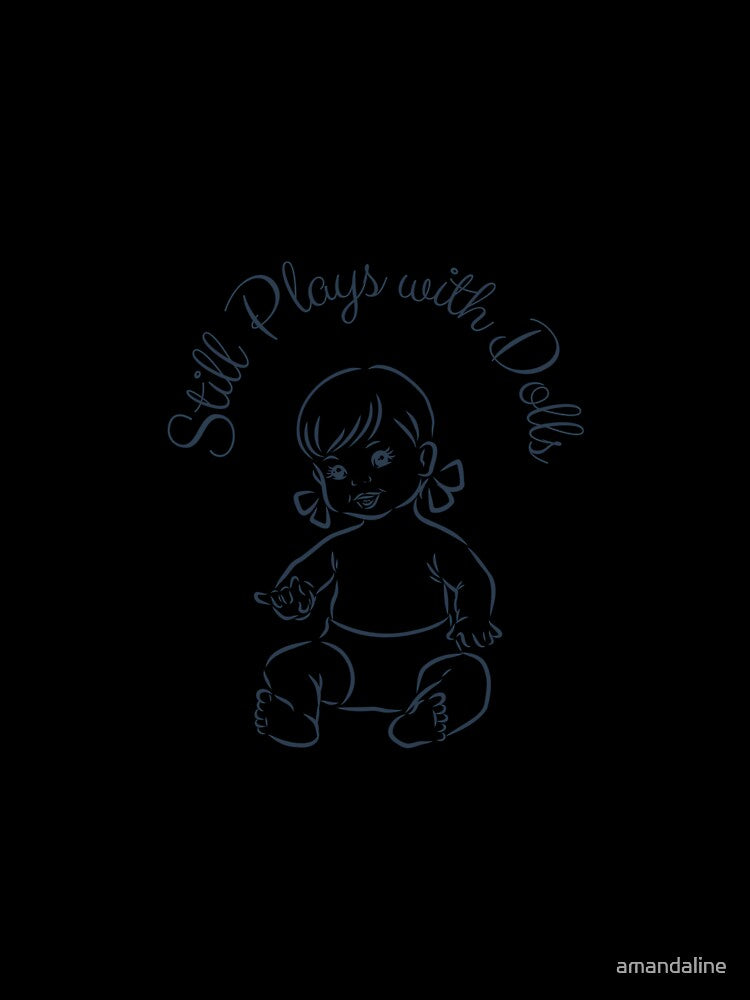 Still Plays With Dolls - Coquette Balletcore Baby Doll Black & White by amandaline