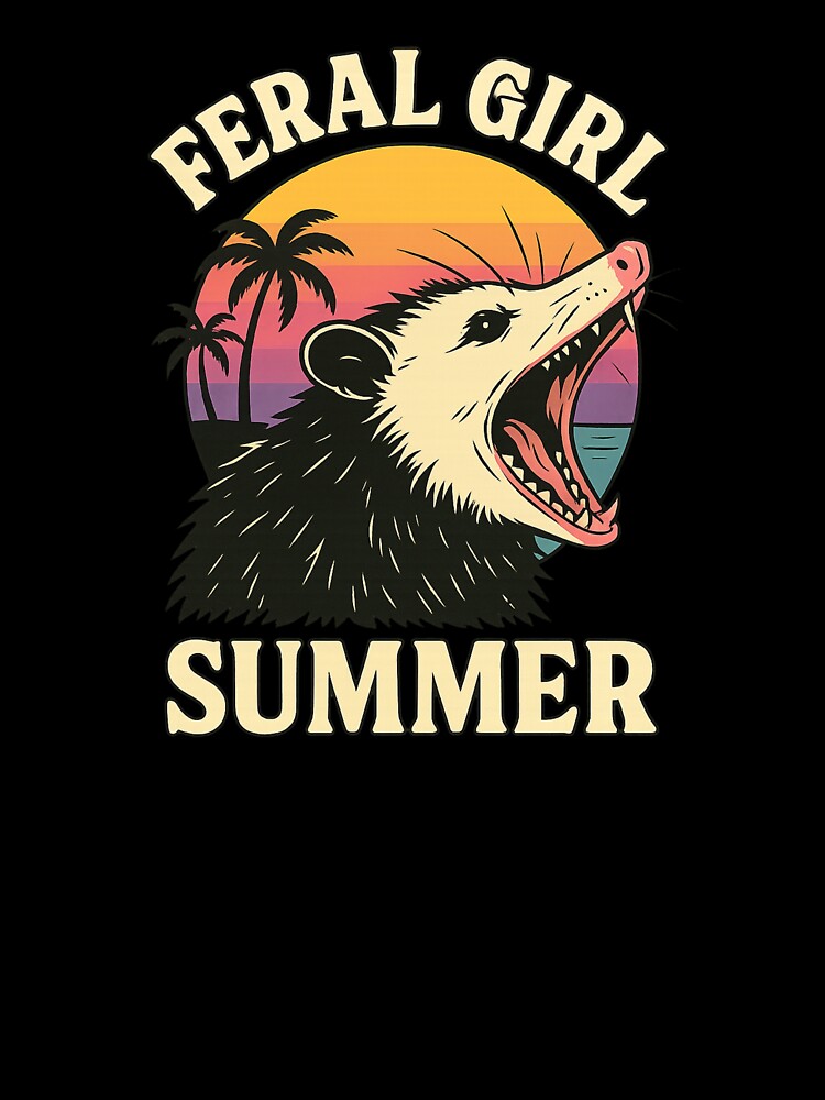 Feral Girl Summer Possum – Funny Retro Meme Aesthetic by FrameFlow