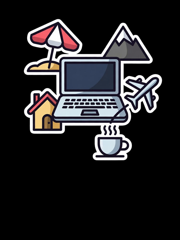 Work From Anywhere Digital Nomad Remote Work Laptop Lifestyle by ZYNORAworld