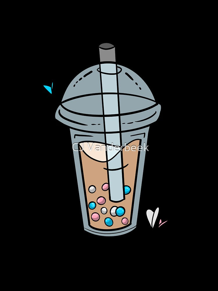 Transgender Pride Bubble Tea by CJ Vanderbeek
