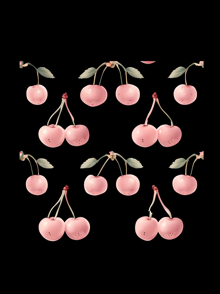 Cute Cherry Pattern | Retro Fruit Print by GoxyVision