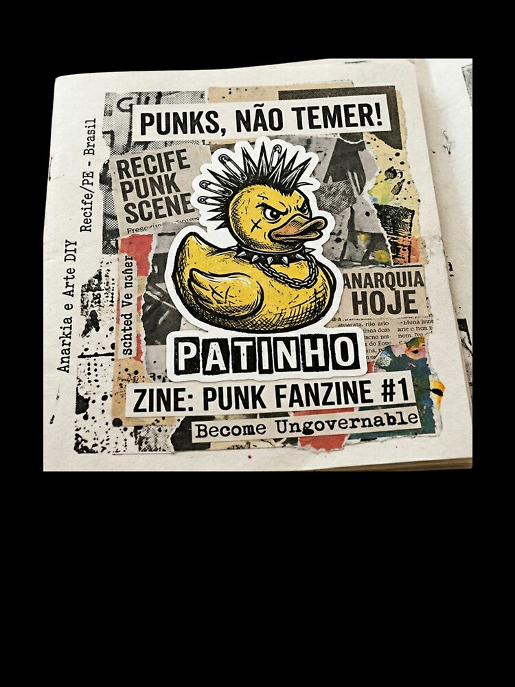 Punk Rock Rubber Duck Zine Aesthetic Sticker by Mochi-Sprites