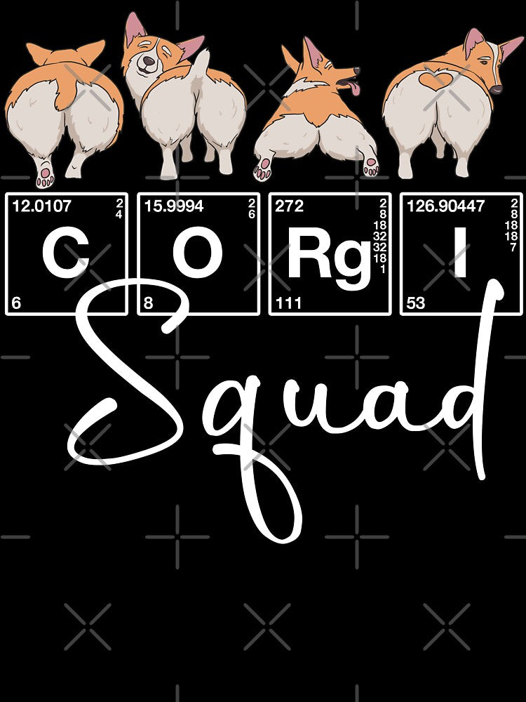 Corgi Squad - Funny Team Corgi Lovers Dog Mom Retro Science by r-silver