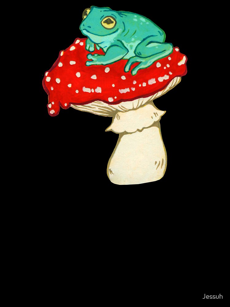 Frog on a Mushroom by Jessuh