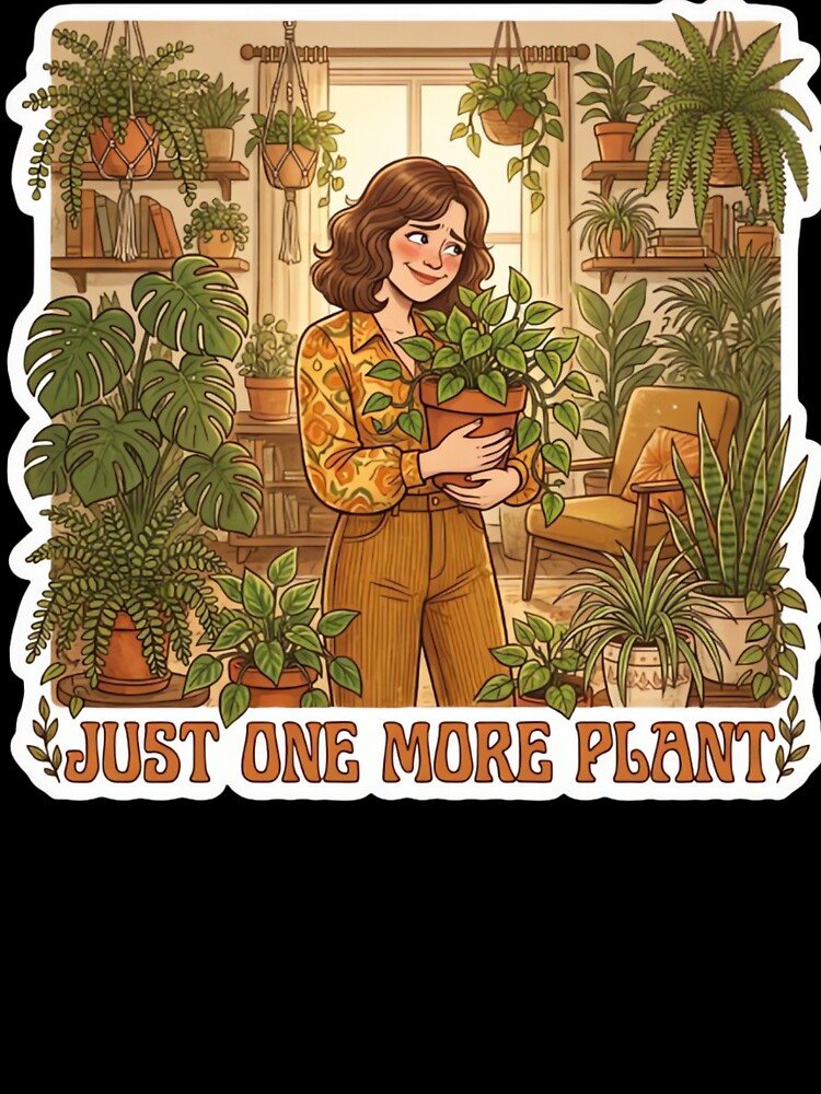 Just One More Plant Vintage Botanical Indoor Jungle Aesthetic by urbinet