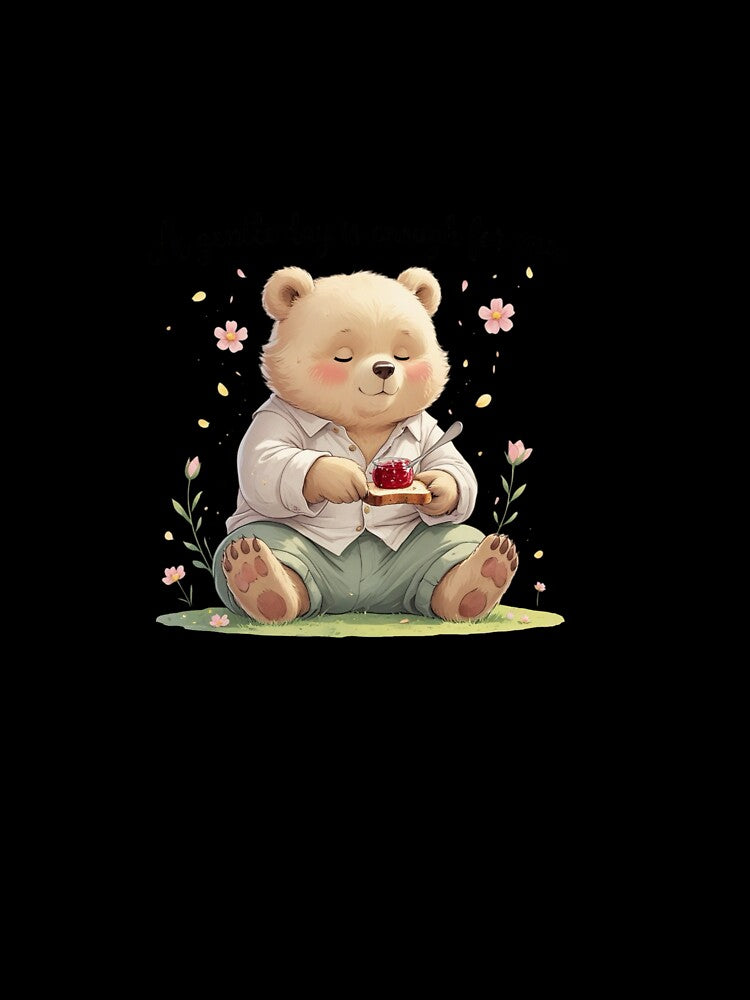 Gentle Day Is Enough Cute Bear Spring Picnic Cottagecore by AQUILAKREO