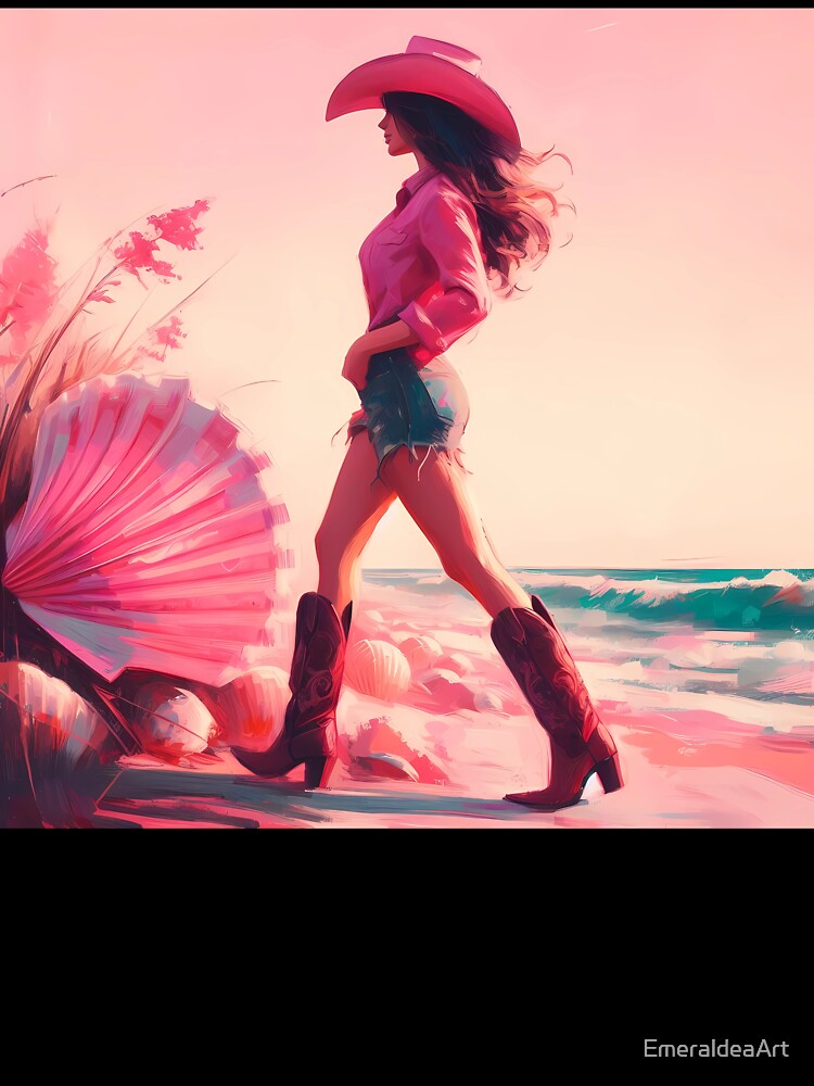 Cowgirl's Coastal Waltz by EmeraldeaArt