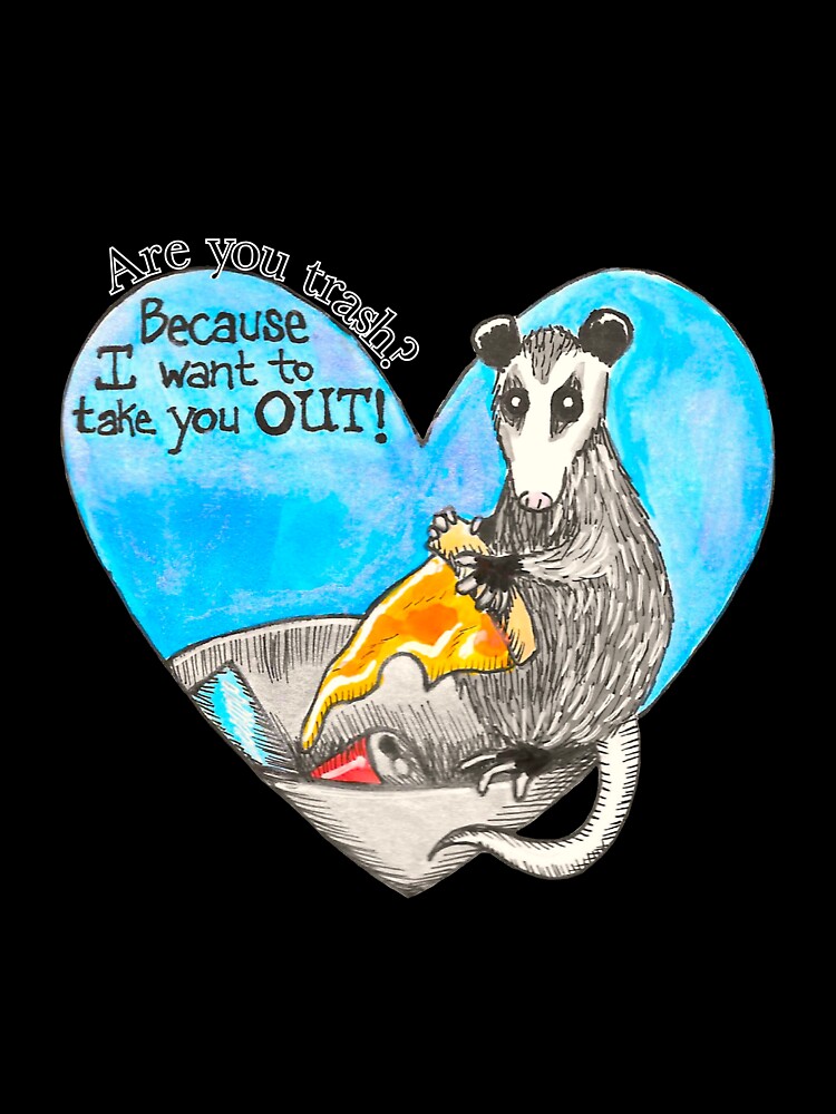Trashy Opossum Valentine by PonyPoison