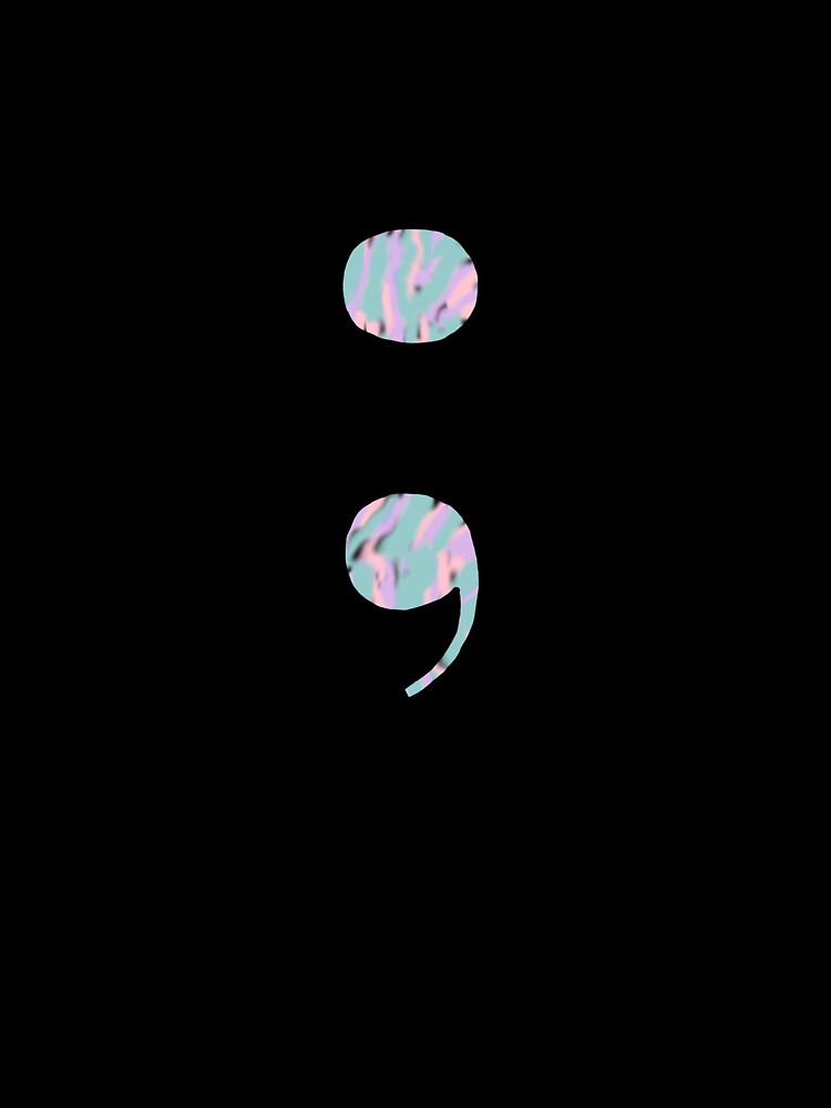 Marble Semicolon by paigeeeeeeeee
