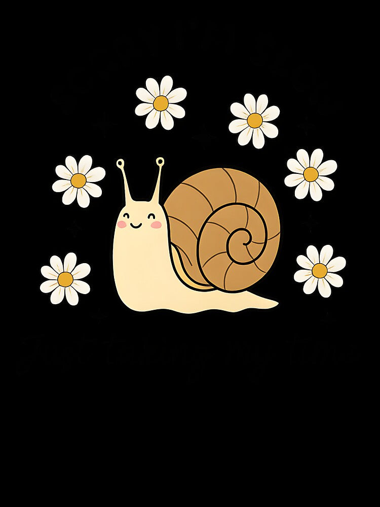 Just Taking My Time – Cute Snail Illustration by Senkov