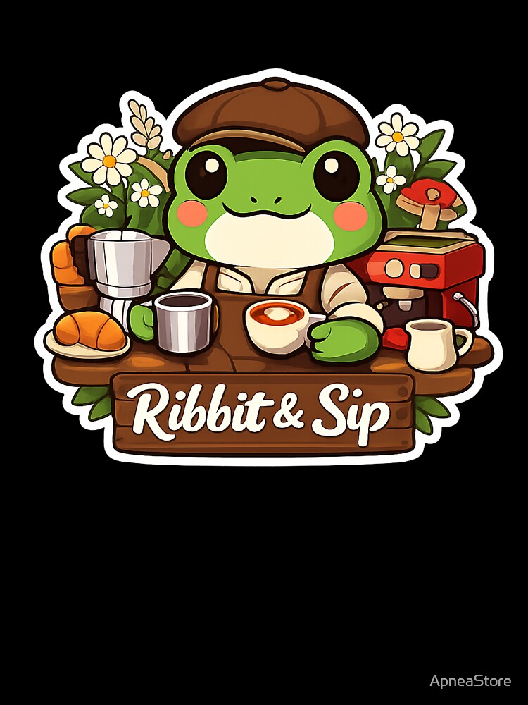Matcha Mood – Cute Frog Matcha Latte Cozy Sticker by ApneaStore