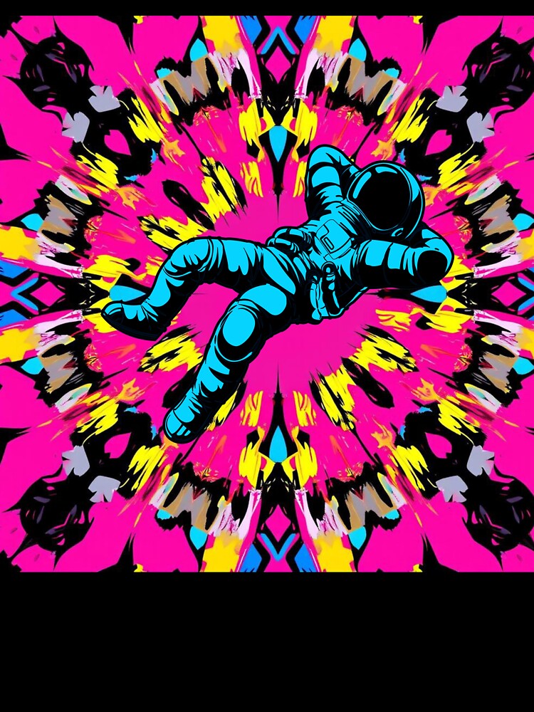 Psychedelic Kaleidoscope With Chill Floating Astronaut by UNK-Fatigues