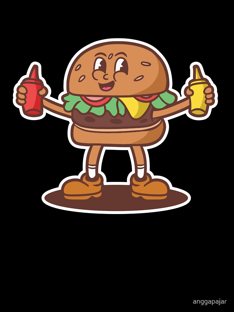 burger mascot by anggapajar