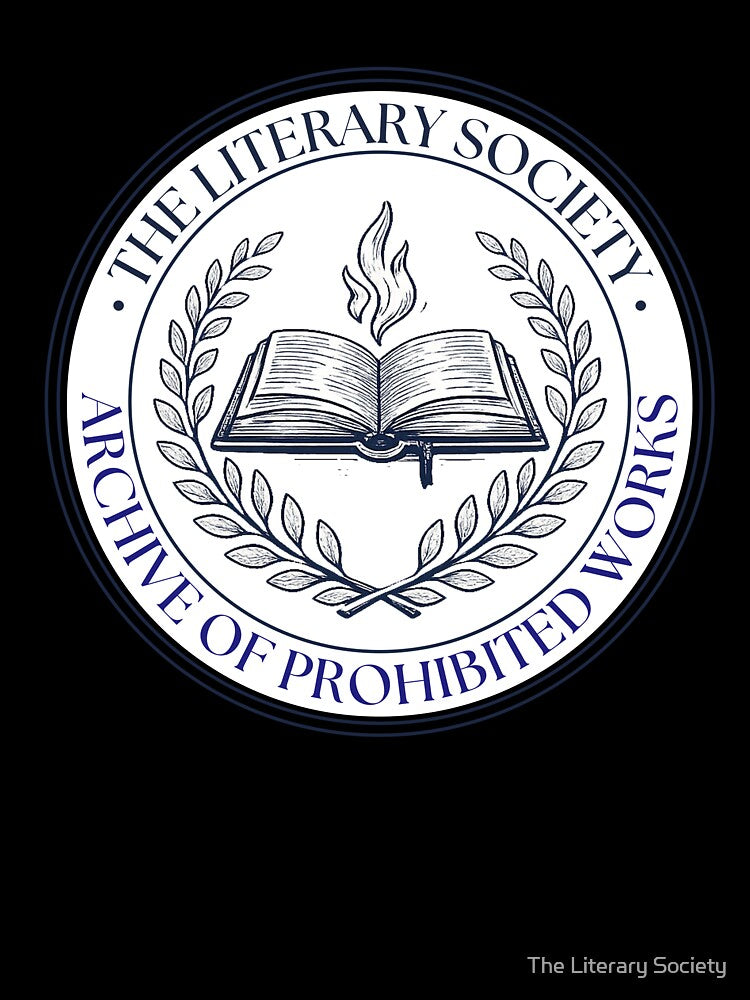 Archive of Prohibited Works - Banned Books Crest by The Literary Society