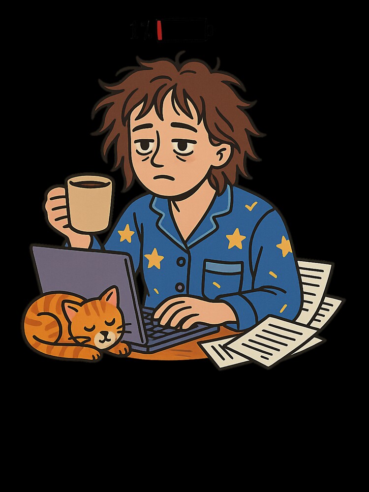 Will Work for Dopamine – Funny Freelance Burnout by Honominu