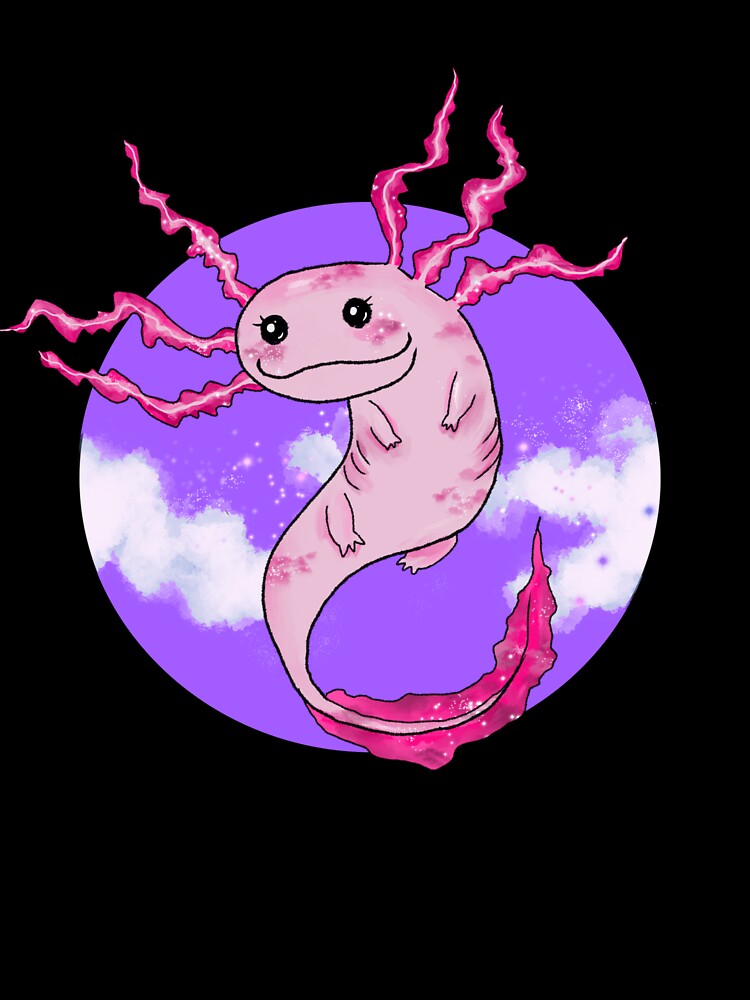 Pink axolotl by Kaputtkowski Art Shop