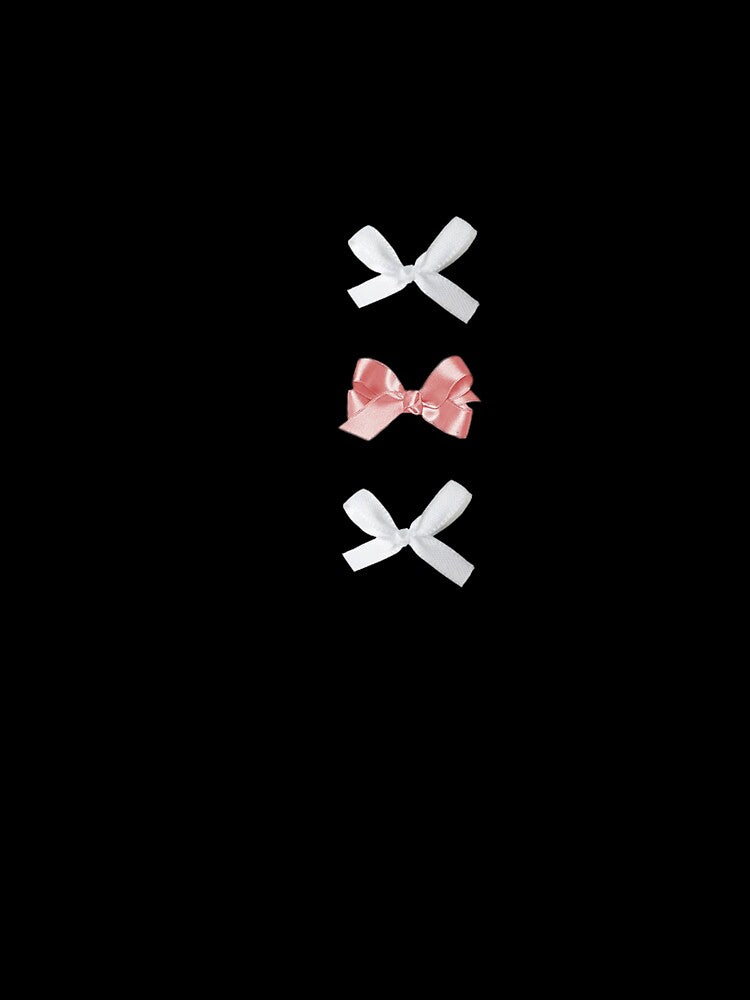 Pink and white bows by Pixiedrop