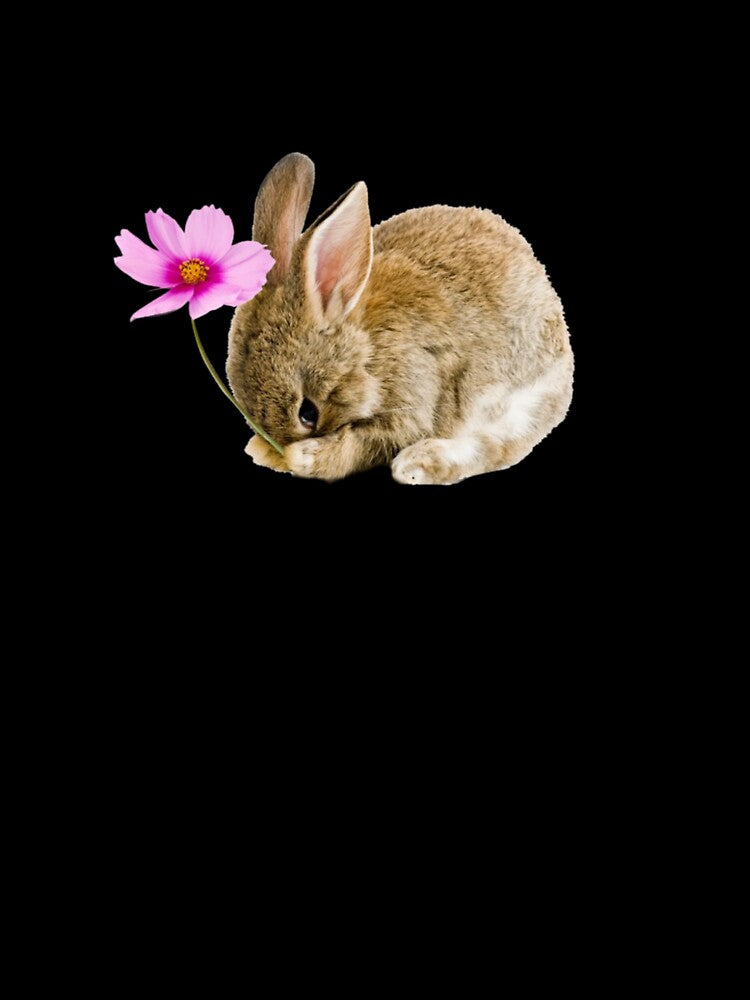 Coquette bunny with flower by Pixiedrop