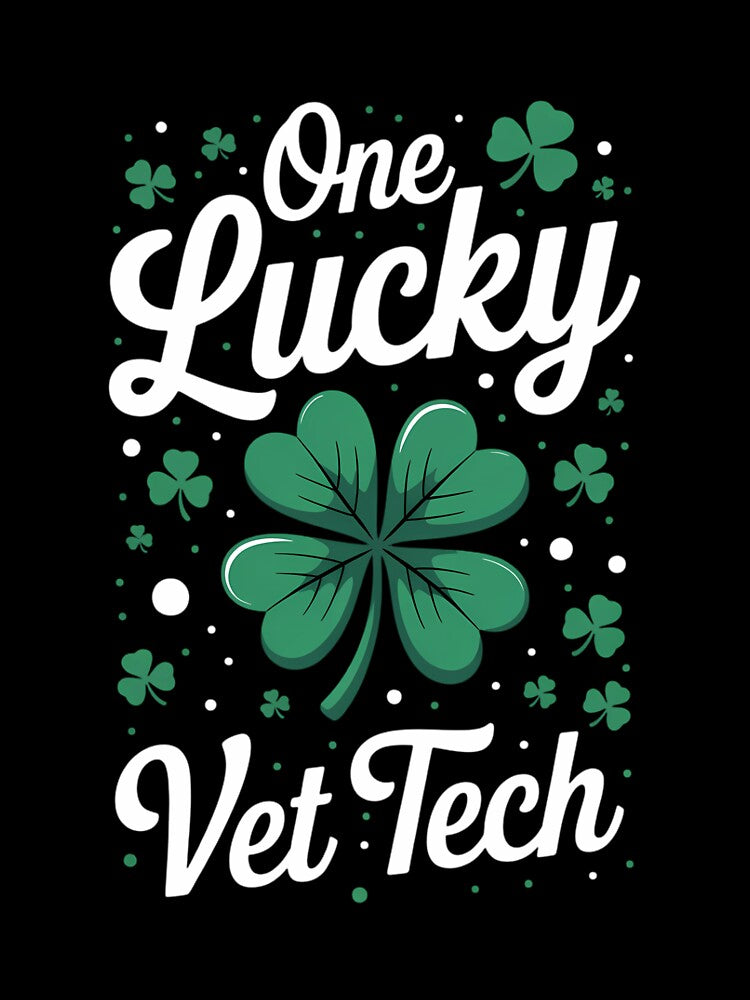 One Lucky Vet Tech - Veterinarian Green Saint Patrick's Day by IdunayaStore