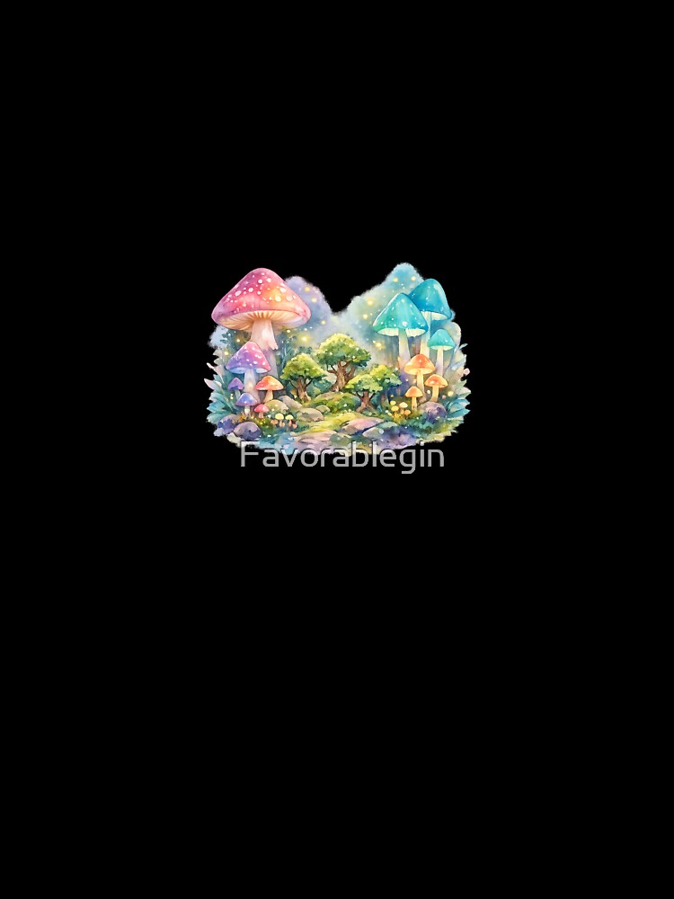 Enchanted Mushroom Forest - Fantasy Nature Sticker by Favorablegin