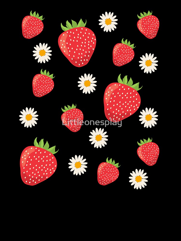 Strawberries and daisies by Littleonesplay
