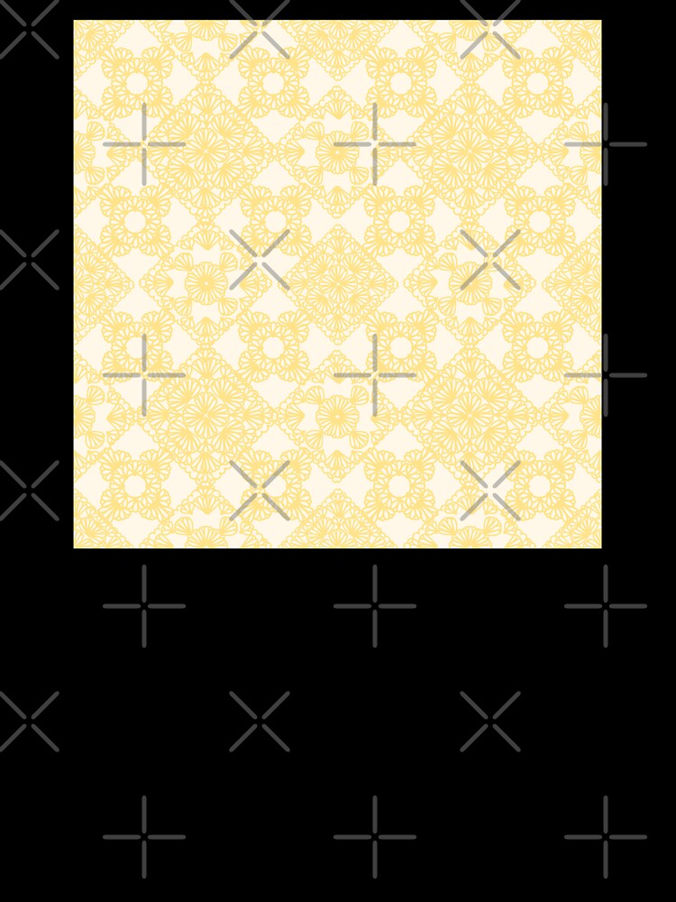 Yellow granny squares over cream by marufemia