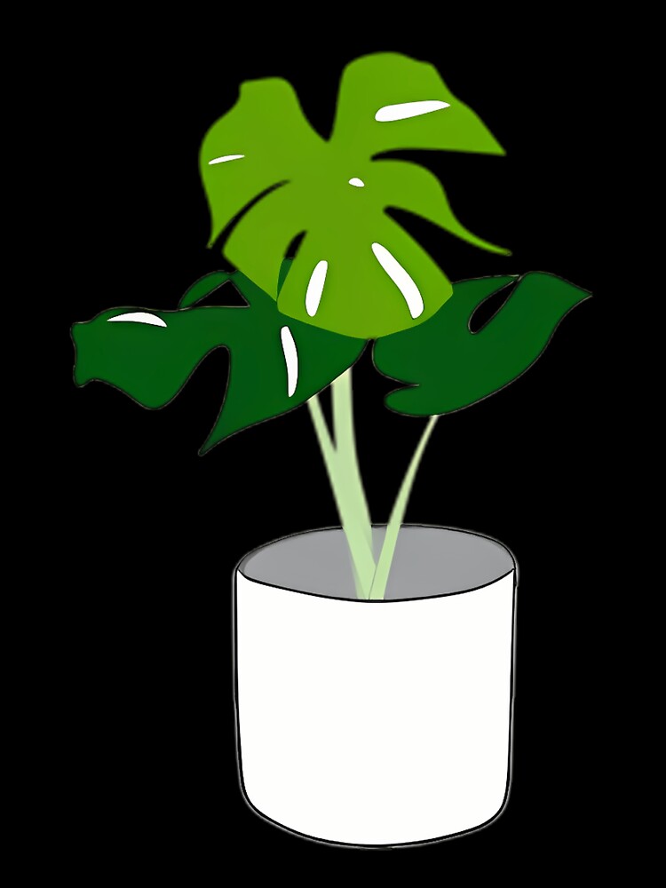 Monstera Deliciosa Plant Art by whobxwttnij32