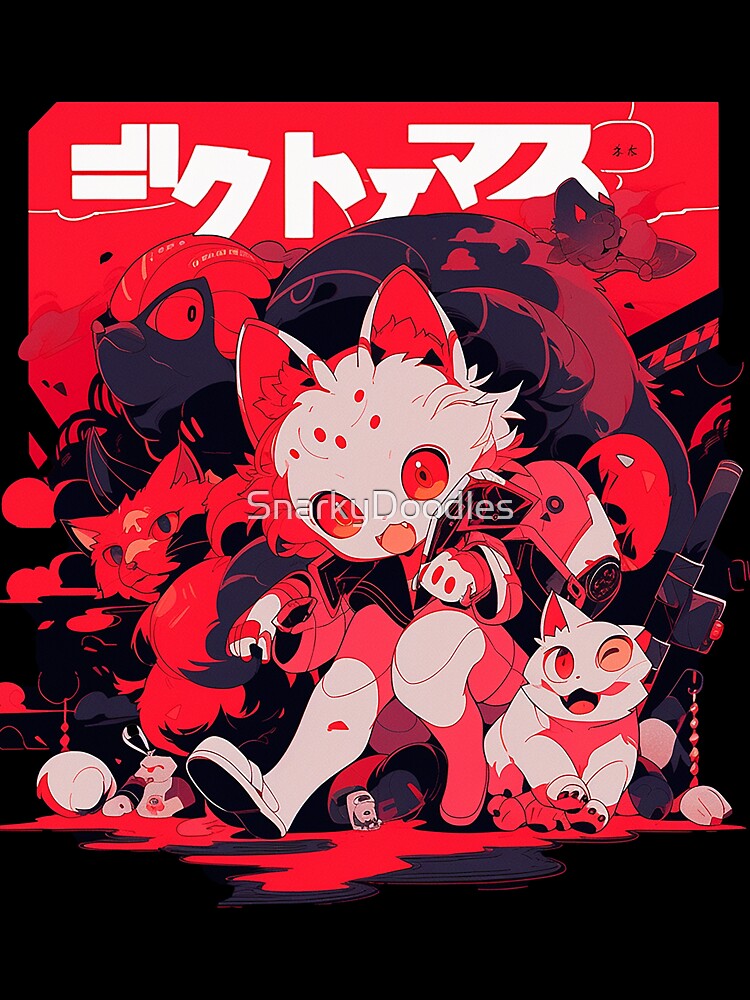 Hero Neko - Red/Cerise by SnarkyDoodles