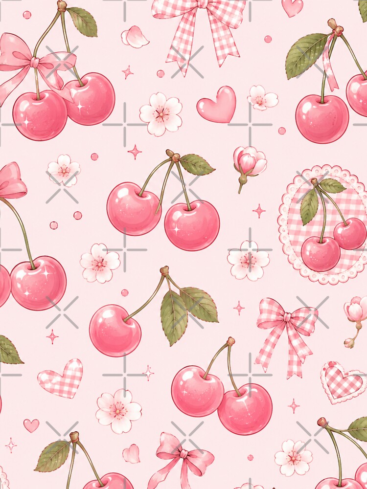 Pink Cherry Aesthetic Pattern by Aramdesing