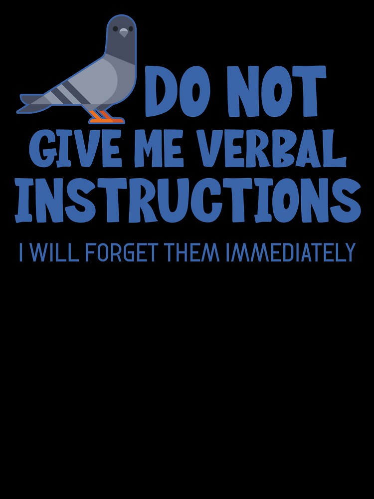 Verbal Instructions ADHD Autism Pigeon by Clara Hollins