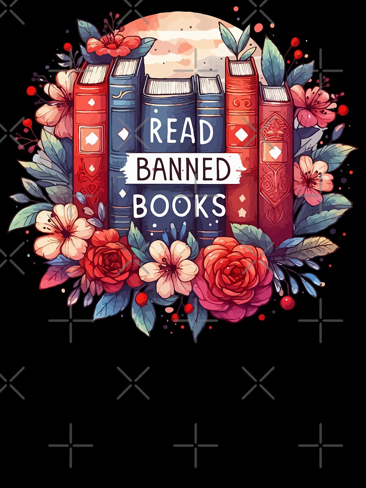 Read Banned Books Floral Watercolor by TomFrontierArt