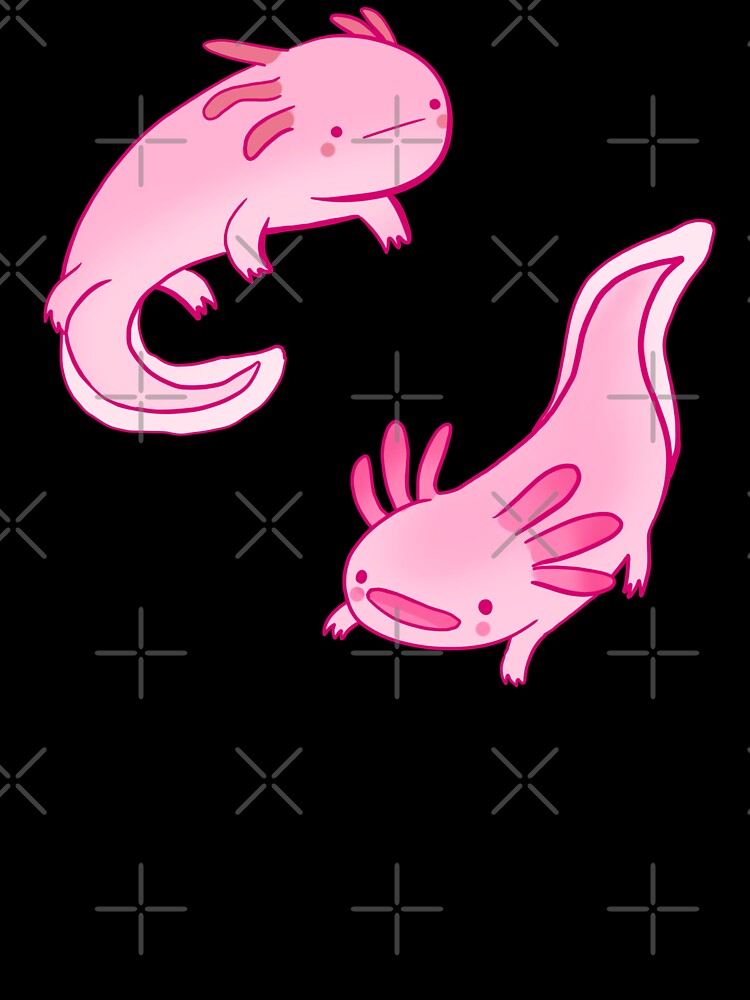 Two axolotls drawing by Mayarart