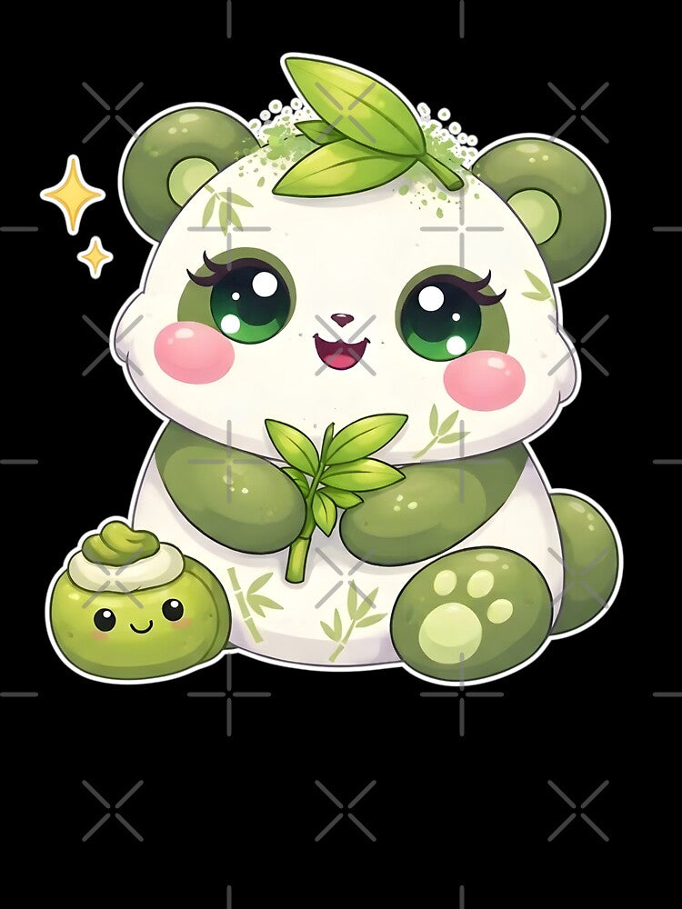 Kawaii Matcha Panda by The sticker haven