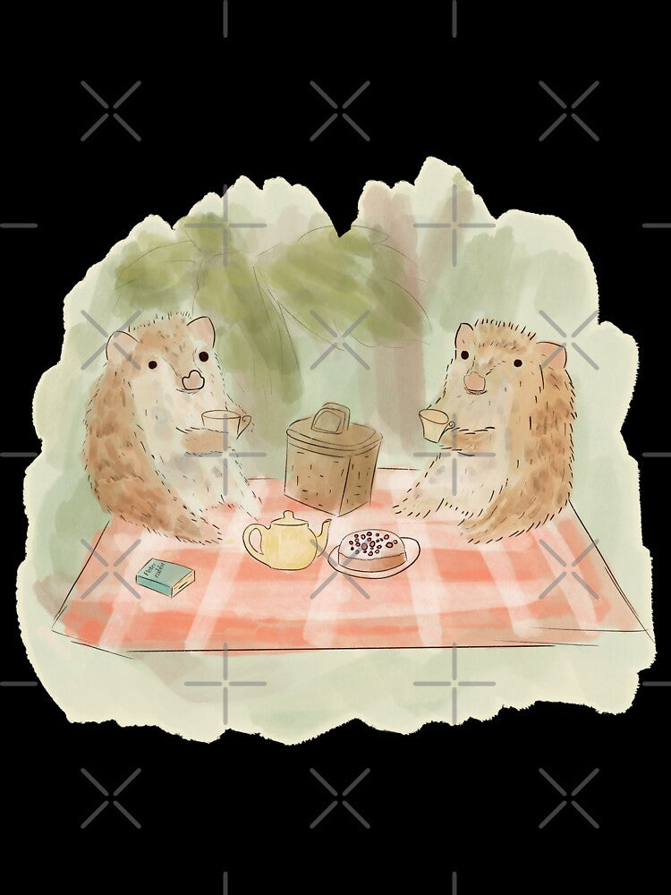 hedgehog picnic by lilpainterguy