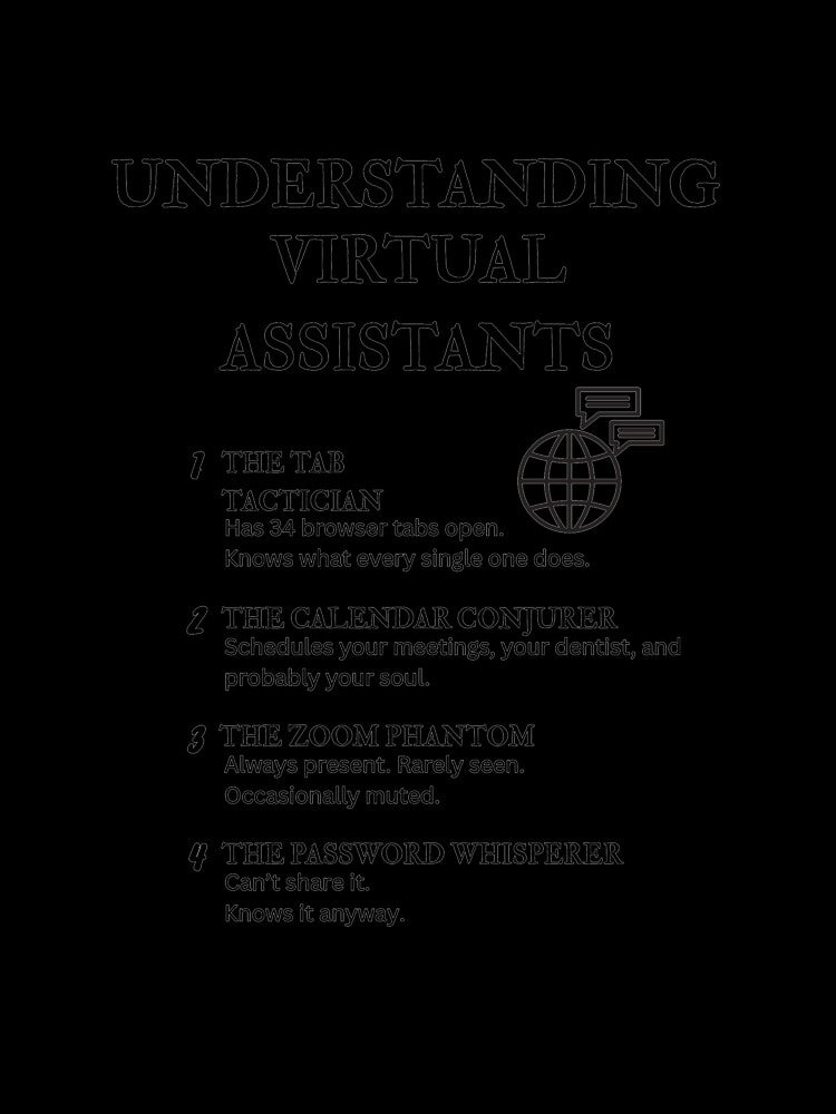 Understanding Virtual Assistants – Funny Remote Work Definitions by PsyFlow35