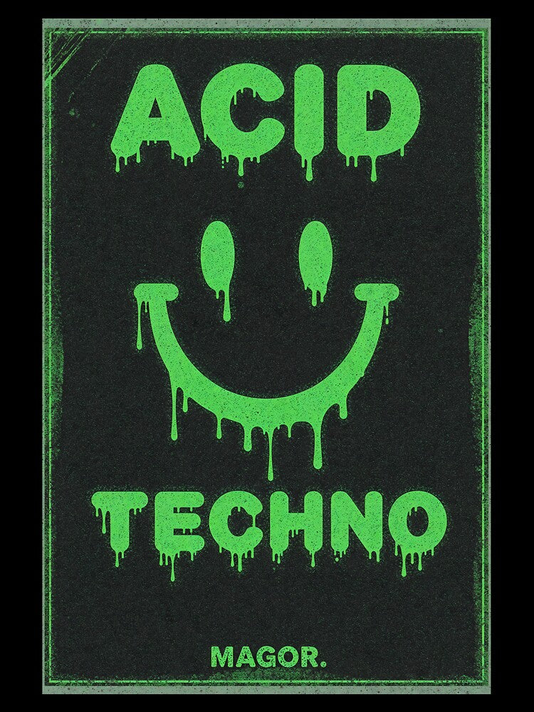 Acid Techno - Melting Smiley Rave Art by ThePromptStudio