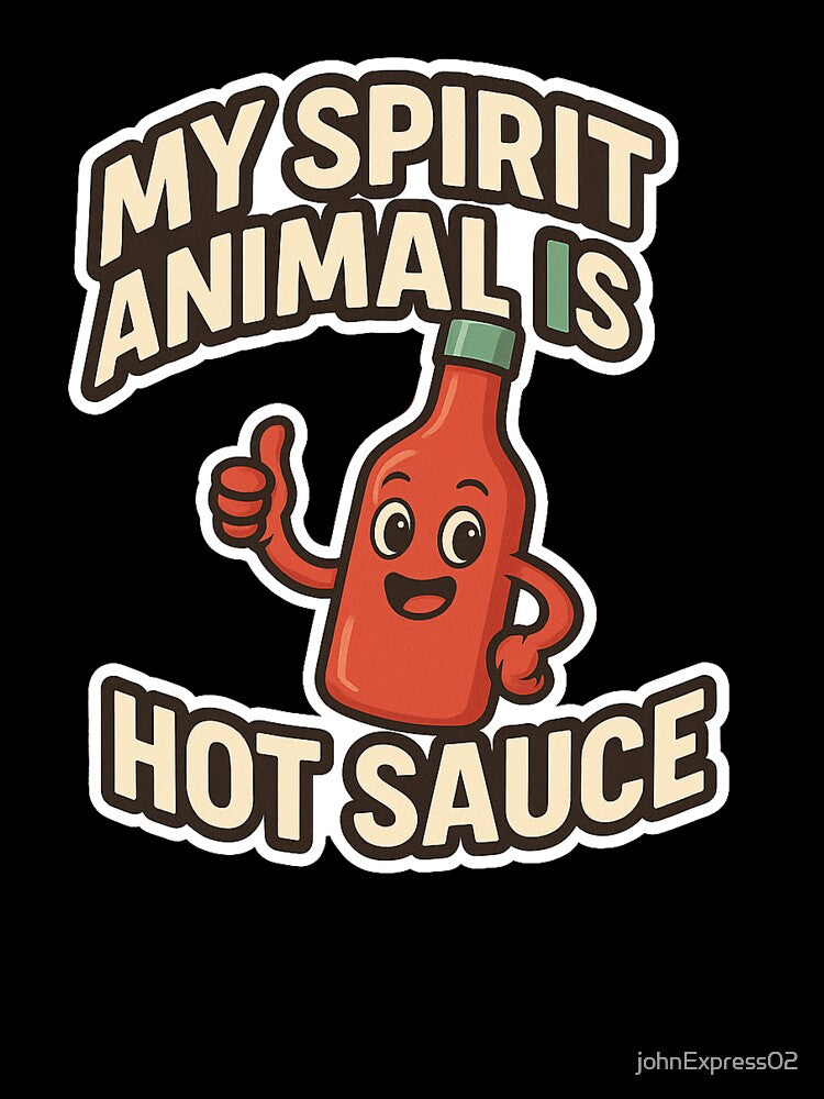 Hot Sauce Is My Spirit Animal – Spicy Food Lover Funny Chili Pepper Humor by johnExpress02