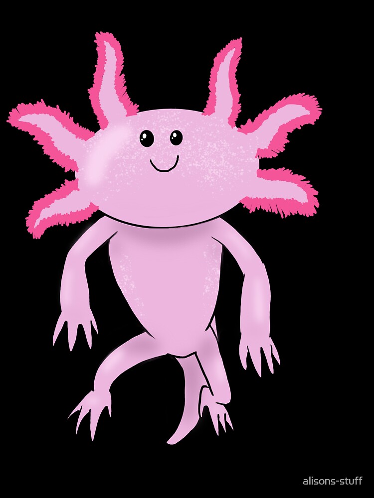 Pink Axolotl by alisons-stuff