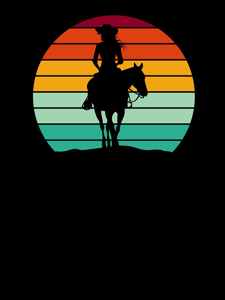 Funny Cowgirl Horse Raiding Quote, Women Vintage Western Graphic by aymanehammi