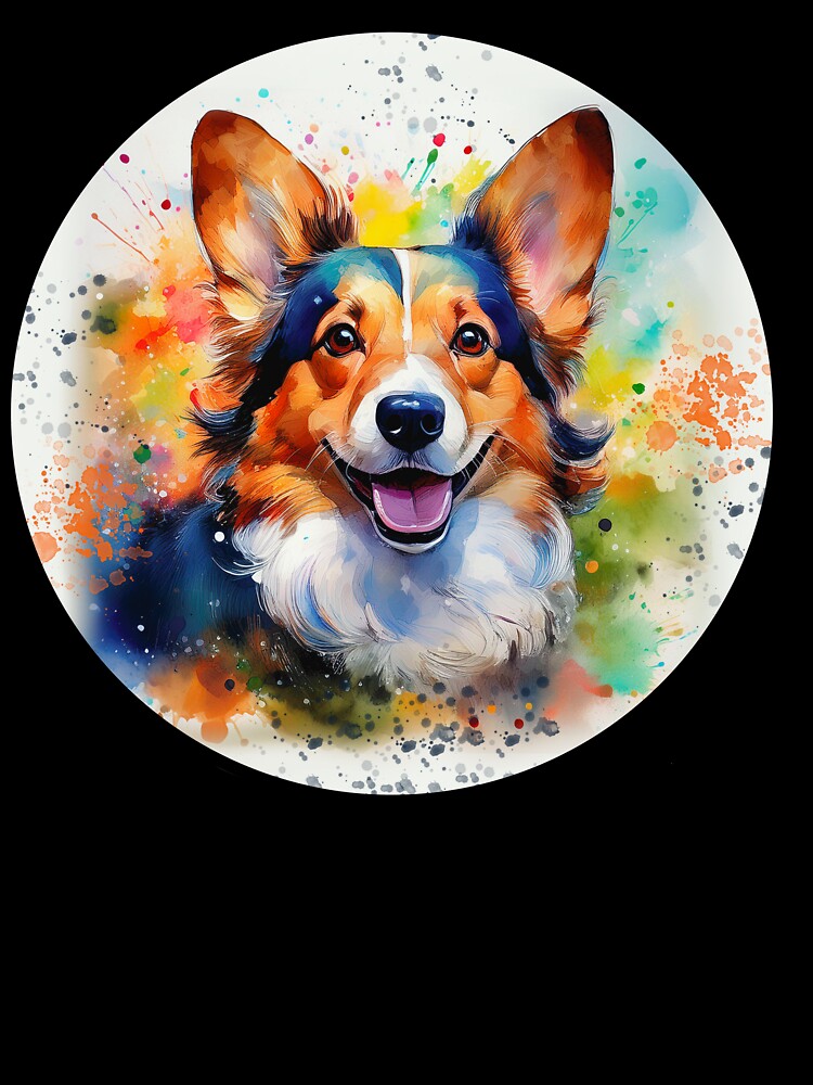 Welsh Corgi - Watercolor Art by Valerie Parker